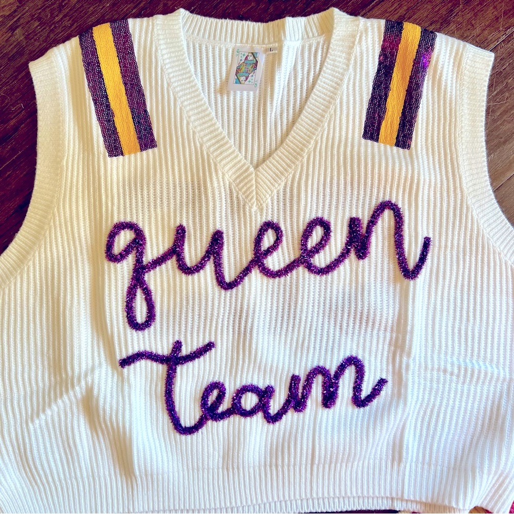 NWT Queen of Sparkles Queen Team sweater vest